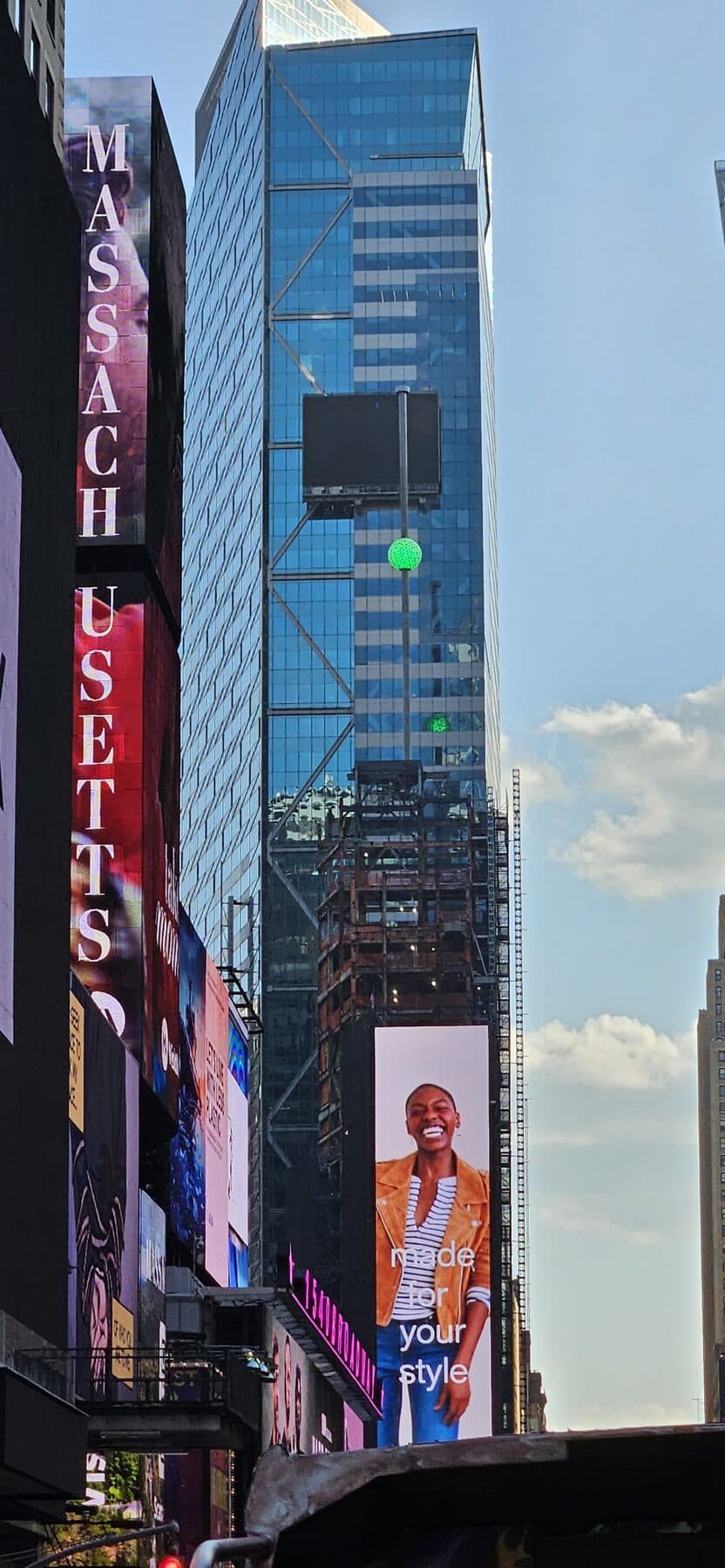 Broadway billboards in the Theater District